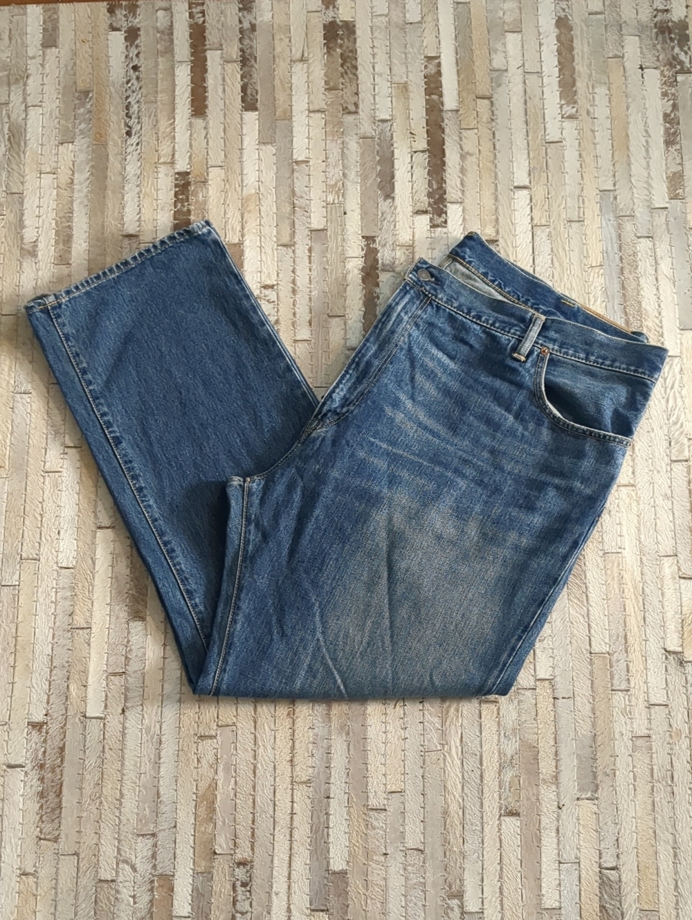 Polo Ralph Lauren Men's 46B X 32 Hampton Straight Leg Denim Jeans